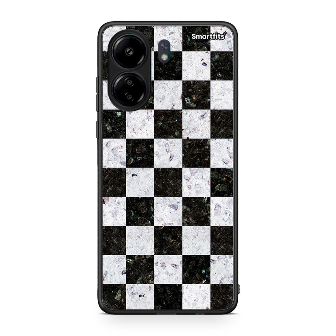 4 - Xiaomi Redmi 13C Square Geometric Marble case, cover, bumper
