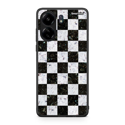 4 - Xiaomi Redmi 13C Square Geometric Marble case, cover, bumper