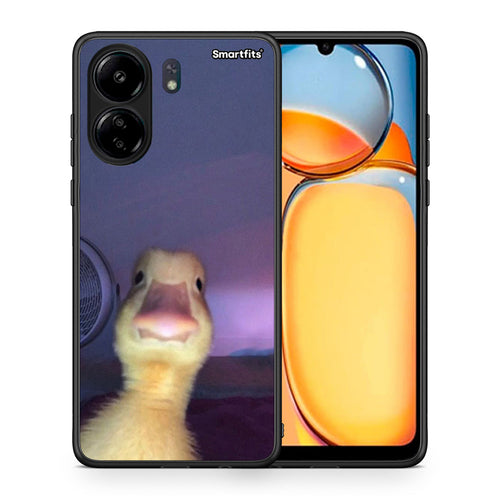 Θήκη Xiaomi Redmi 13C Meme Duck από τη Smartfits με σχέδιο στο πίσω μέρος και μαύρο περίβλημα | Xiaomi Redmi 13C Meme Duck case with colorful back and black bezels