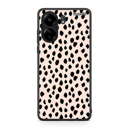 Xiaomi Redmi 13C New Polka Dots θήκη από τη Smartfits με σχέδιο στο πίσω μέρος και μαύρο περίβλημα | Smartphone case with colorful back and black bezels by Smartfits