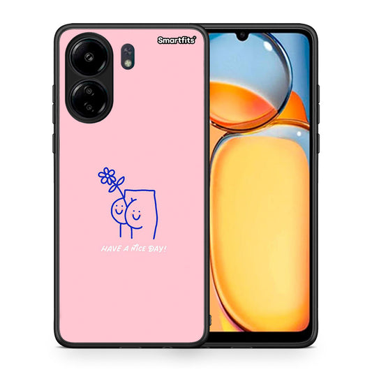 Θήκη Xiaomi Redmi 13C Nice Day από τη Smartfits με σχέδιο στο πίσω μέρος και μαύρο περίβλημα | Xiaomi Redmi 13C Nice Day case with colorful back and black bezels