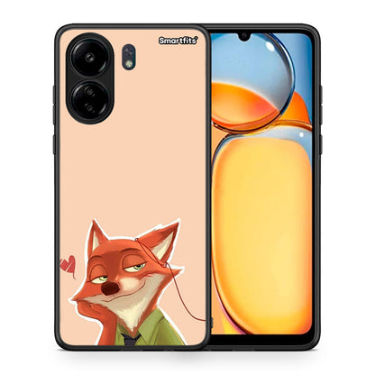 Θήκη Xiaomi Redmi 13C Nick Wilde And Judy Hopps Love 1 από τη Smartfits με σχέδιο στο πίσω μέρος και μαύρο περίβλημα | Xiaomi Redmi 13C Nick Wilde And Judy Hopps Love 1 case with colorful back and black bezels