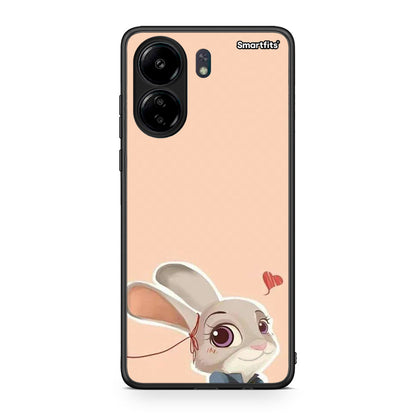 Xiaomi Redmi 13C Nick Wilde And Judy Hopps Love 2 θήκη από τη Smartfits με σχέδιο στο πίσω μέρος και μαύρο περίβλημα | Smartphone case with colorful back and black bezels by Smartfits