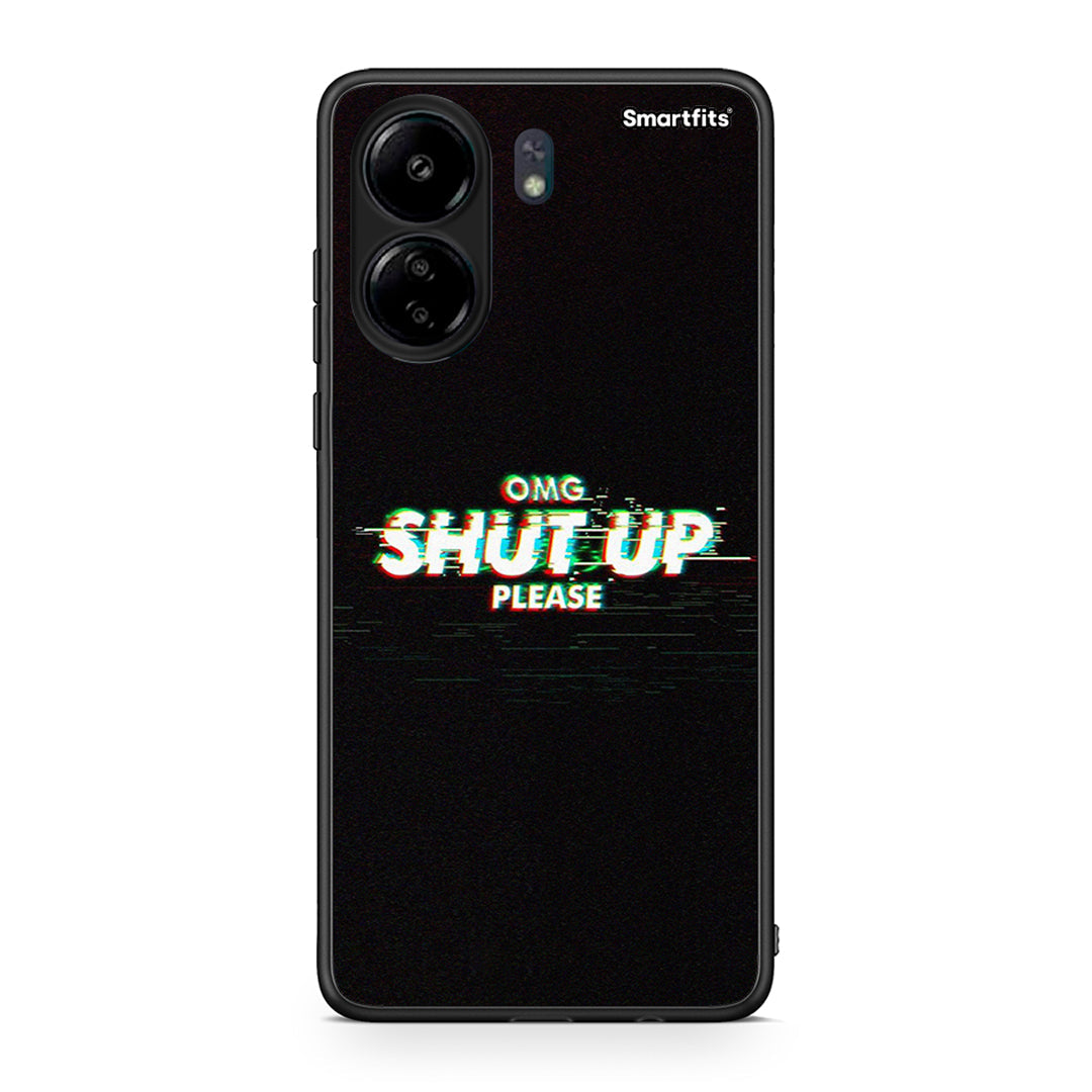 Xiaomi Redmi 13C OMG ShutUp θήκη από τη Smartfits με σχέδιο στο πίσω μέρος και μαύρο περίβλημα | Smartphone case with colorful back and black bezels by Smartfits