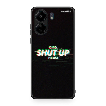 Xiaomi Redmi 13C OMG ShutUp θήκη από τη Smartfits με σχέδιο στο πίσω μέρος και μαύρο περίβλημα | Smartphone case with colorful back and black bezels by Smartfits