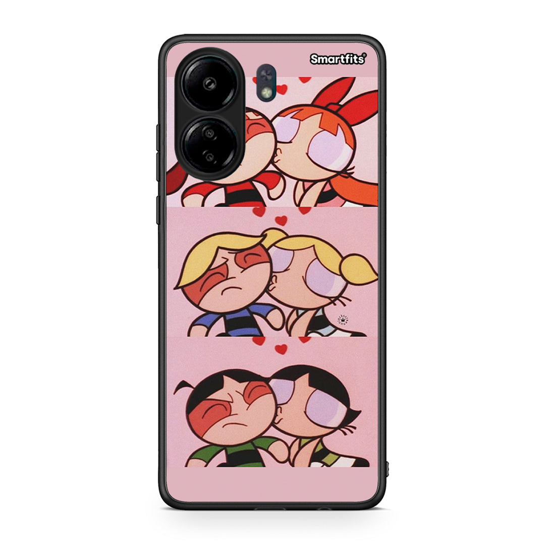 Xiaomi Redmi 13C Puff Love Θήκη Αγίου Βαλεντίνου από τη Smartfits με σχέδιο στο πίσω μέρος και μαύρο περίβλημα | Smartphone case with colorful back and black bezels by Smartfits