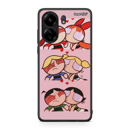 Xiaomi Redmi 13C Puff Love Θήκη Αγίου Βαλεντίνου από τη Smartfits με σχέδιο στο πίσω μέρος και μαύρο περίβλημα | Smartphone case with colorful back and black bezels by Smartfits