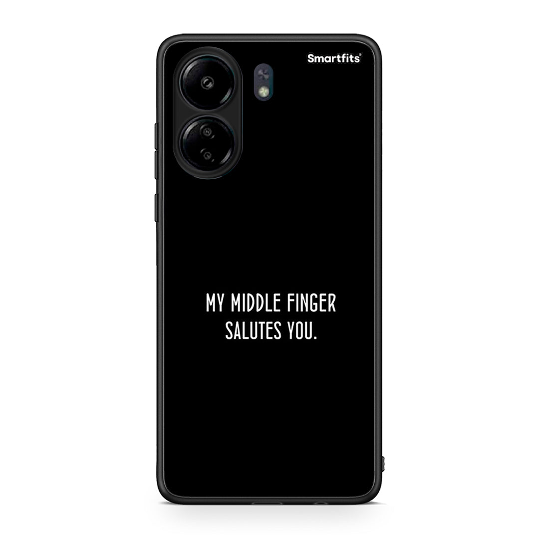 Xiaomi Redmi 13C Salute θήκη από τη Smartfits με σχέδιο στο πίσω μέρος και μαύρο περίβλημα | Smartphone case with colorful back and black bezels by Smartfits