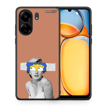 Θήκη Xiaomi Redmi 13C Sim Merilyn από τη Smartfits με σχέδιο στο πίσω μέρος και μαύρο περίβλημα | Xiaomi Redmi 13C Sim Merilyn case with colorful back and black bezels