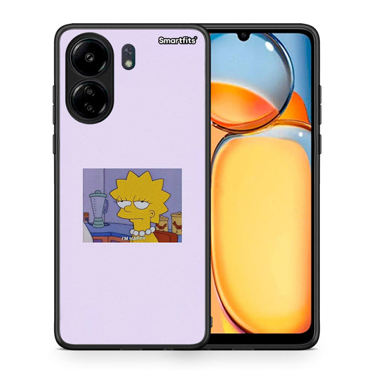 Θήκη Xiaomi Redmi 13C So Happy από τη Smartfits με σχέδιο στο πίσω μέρος και μαύρο περίβλημα | Xiaomi Redmi 13C So Happy case with colorful back and black bezels