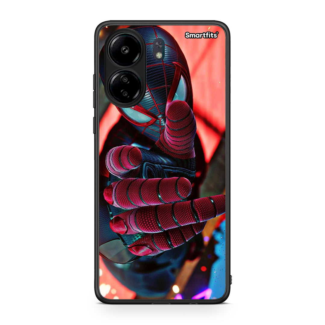 Xiaomi Redmi 13C Spider Hand Θήκη από τη Smartfits με σχέδιο στο πίσω μέρος και μαύρο περίβλημα | Smartphone case with colorful back and black bezels by Smartfits