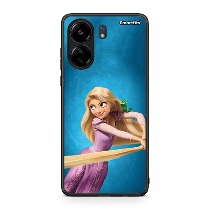 Xiaomi Redmi 13C Tangled 2 Θήκη Αγίου Βαλεντίνου από τη Smartfits με σχέδιο στο πίσω μέρος και μαύρο περίβλημα | Smartphone case with colorful back and black bezels by Smartfits