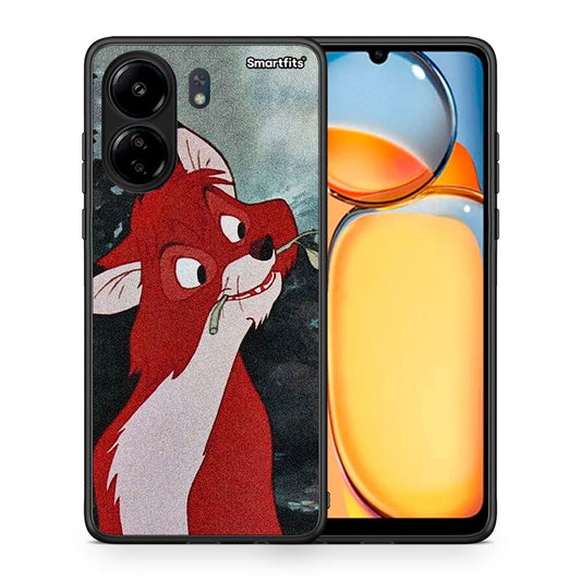 Θήκη Xiaomi Redmi 13C Tod And Vixey Love 1 από τη Smartfits με σχέδιο στο πίσω μέρος και μαύρο περίβλημα | Xiaomi Redmi 13C Tod And Vixey Love 1 case with colorful back and black bezels