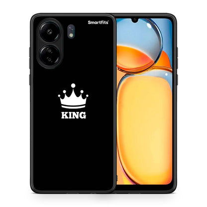 Θήκη Xiaomi Redmi 13C King Valentine από τη Smartfits με σχέδιο στο πίσω μέρος και μαύρο περίβλημα | Xiaomi Redmi 13C King Valentine case with colorful back and black bezels