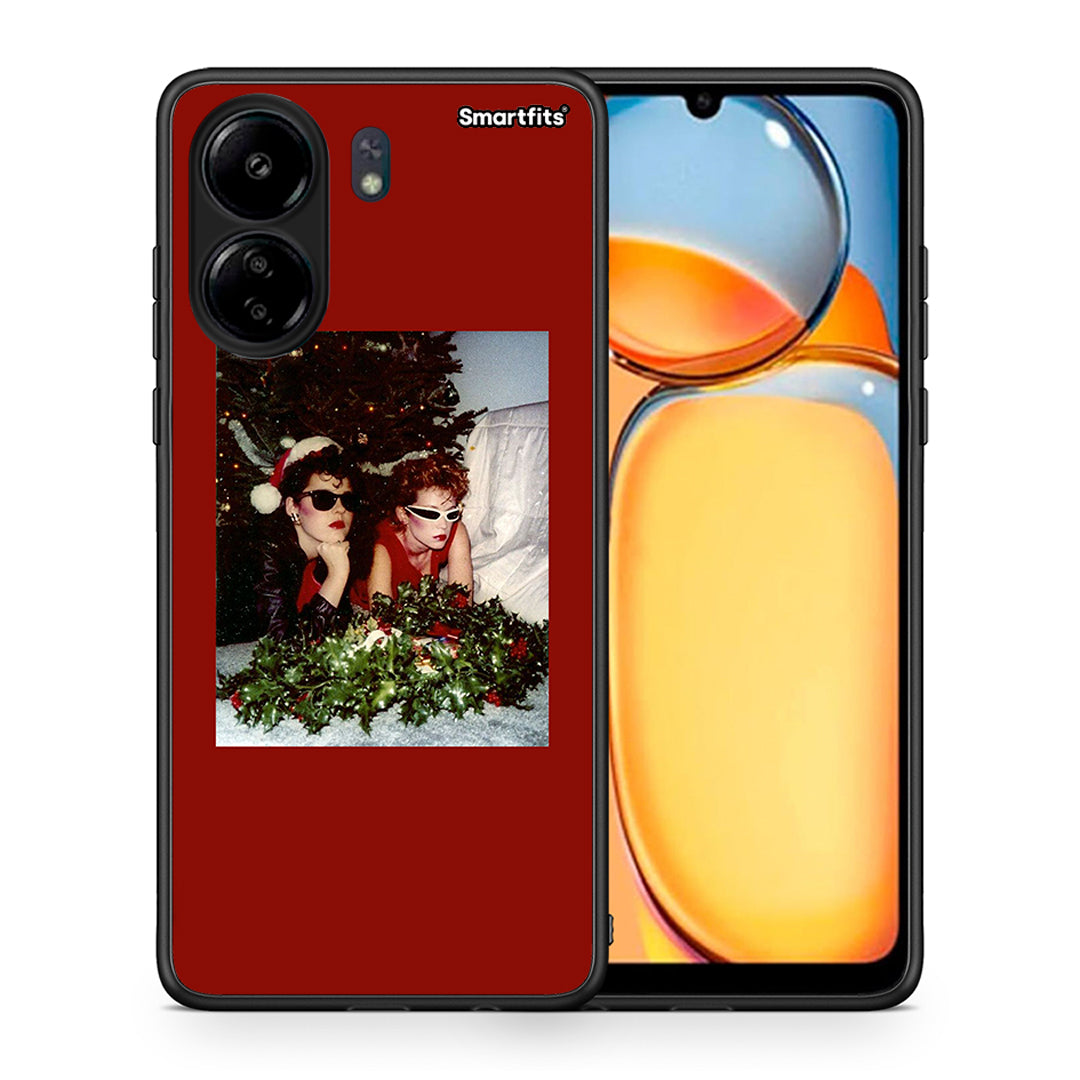 Θήκη Xiaomi Redmi 13C Waiting For Xmas από τη Smartfits με σχέδιο στο πίσω μέρος και μαύρο περίβλημα | Xiaomi Redmi 13C Waiting For Xmas case with colorful back and black bezels