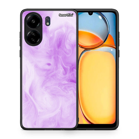 Θήκη Xiaomi Redmi 13C Lavender Watercolor από τη Smartfits με σχέδιο στο πίσω μέρος και μαύρο περίβλημα | Xiaomi Redmi 13C Lavender Watercolor case with colorful back and black bezels