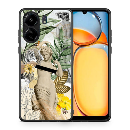 Θήκη Xiaomi Redmi 13C Woman Statue από τη Smartfits με σχέδιο στο πίσω μέρος και μαύρο περίβλημα | Xiaomi Redmi 13C Woman Statue case with colorful back and black bezels