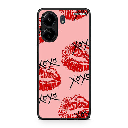 Xiaomi Redmi 13C XOXO Lips θήκη από τη Smartfits με σχέδιο στο πίσω μέρος και μαύρο περίβλημα | Smartphone case with colorful back and black bezels by Smartfits