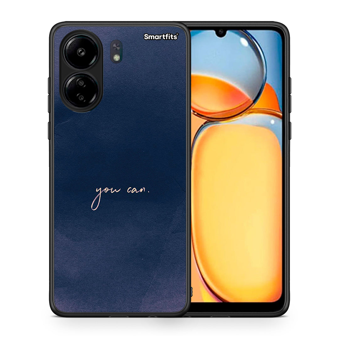 Θήκη Xiaomi Redmi 13C You Can από τη Smartfits με σχέδιο στο πίσω μέρος και μαύρο περίβλημα | Xiaomi Redmi 13C You Can case with colorful back and black bezels