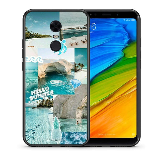 Θήκη Xiaomi Redmi 5 Plus Aesthetic Summer από τη Smartfits με σχέδιο στο πίσω μέρος και μαύρο περίβλημα | Xiaomi Redmi 5 Plus Aesthetic Summer case with colorful back and black bezels