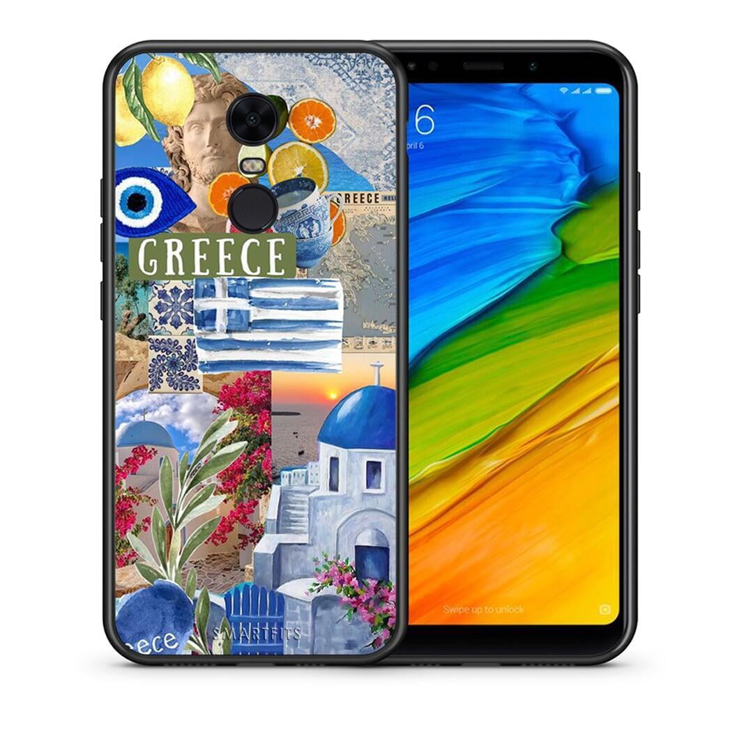 Θήκη Xiaomi Redmi 5 Plus All Greek από τη Smartfits με σχέδιο στο πίσω μέρος και μαύρο περίβλημα | Xiaomi Redmi 5 Plus All Greek case with colorful back and black bezels
