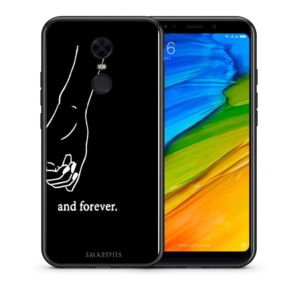 Θήκη Αγίου Βαλεντίνου Xiaomi Redmi 5 Plus Always & Forever 2 από τη Smartfits με σχέδιο στο πίσω μέρος και μαύρο περίβλημα | Xiaomi Redmi 5 Plus Always & Forever 2 case with colorful back and black bezels