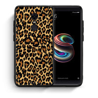 Thumbnail for Θήκη Xiaomi Redmi 5 Plus Leopard Animal από τη Smartfits με σχέδιο στο πίσω μέρος και μαύρο περίβλημα | Xiaomi Redmi 5 Plus Leopard Animal case with colorful back and black bezels