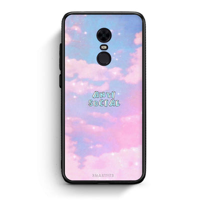 Xiaomi Redmi 5 Plus Anti Social Θήκη Αγίου Βαλεντίνου από τη Smartfits με σχέδιο στο πίσω μέρος και μαύρο περίβλημα | Smartphone case with colorful back and black bezels by Smartfits