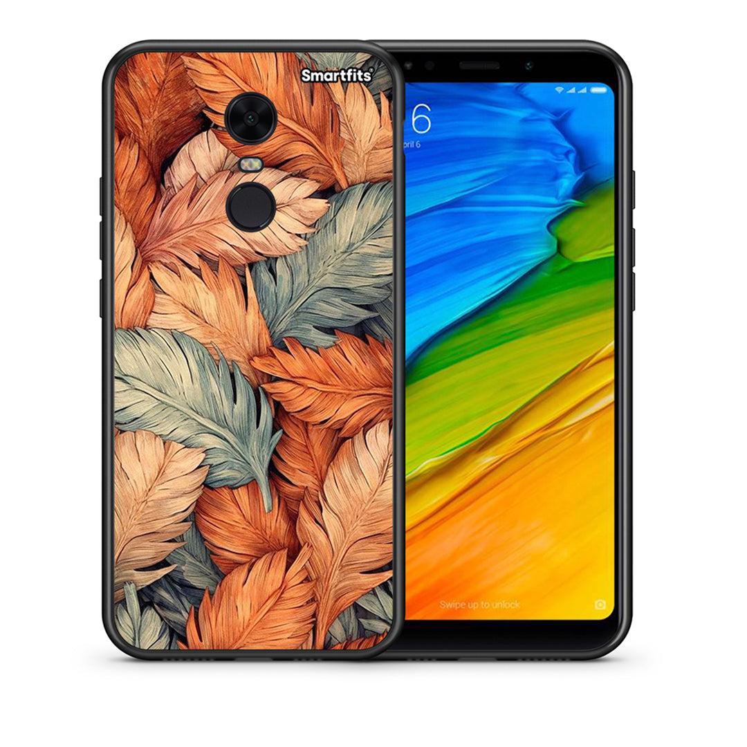 Θήκη Xiaomi Redmi 5 Plus Autumn Leaves από τη Smartfits με σχέδιο στο πίσω μέρος και μαύρο περίβλημα | Xiaomi Redmi 5 Plus Autumn Leaves case with colorful back and black bezels