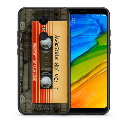 Θήκη Xiaomi Redmi 5 Plus Awesome Mix από τη Smartfits με σχέδιο στο πίσω μέρος και μαύρο περίβλημα | Xiaomi Redmi 5 Plus Awesome Mix case with colorful back and black bezels