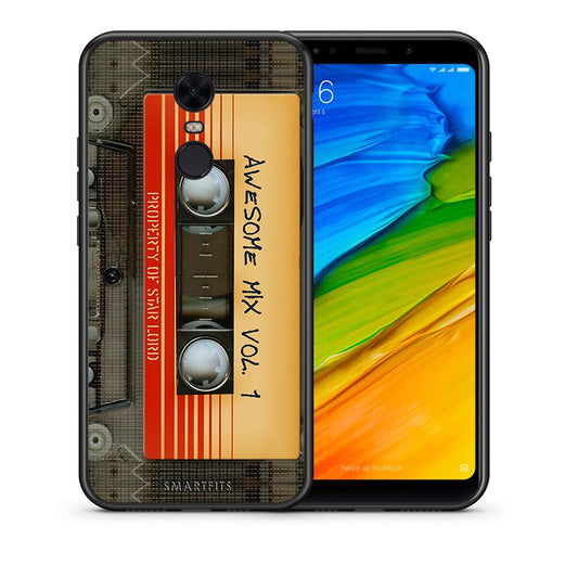 Θήκη Xiaomi Redmi 5 Plus Awesome Mix από τη Smartfits με σχέδιο στο πίσω μέρος και μαύρο περίβλημα | Xiaomi Redmi 5 Plus Awesome Mix case with colorful back and black bezels