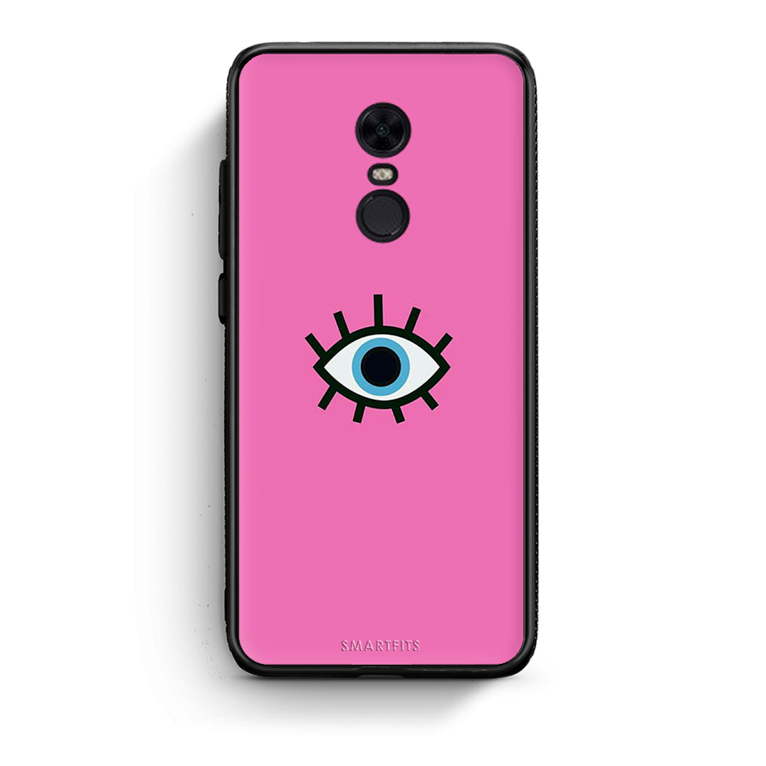 Xiaomi Redmi 5 Plus Blue Eye Pink θήκη από τη Smartfits με σχέδιο στο πίσω μέρος και μαύρο περίβλημα | Smartphone case with colorful back and black bezels by Smartfits