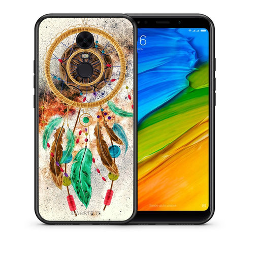 Θήκη Xiaomi Redmi 5 Plus DreamCatcher Boho από τη Smartfits με σχέδιο στο πίσω μέρος και μαύρο περίβλημα | Xiaomi Redmi 5 Plus DreamCatcher Boho case with colorful back and black bezels