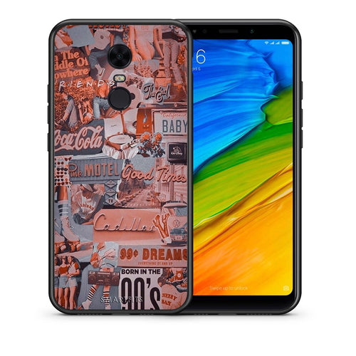 Θήκη Xiaomi Redmi 5 Plus Born In 90s από τη Smartfits με σχέδιο στο πίσω μέρος και μαύρο περίβλημα | Xiaomi Redmi 5 Plus Born In 90s case with colorful back and black bezels
