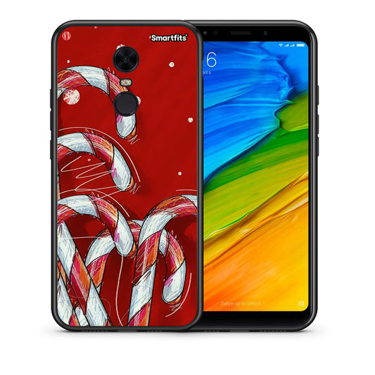 Θήκη Xiaomi Redmi 5 Plus Candy Cane από τη Smartfits με σχέδιο στο πίσω μέρος και μαύρο περίβλημα | Xiaomi Redmi 5 Plus Candy Cane case with colorful back and black bezels