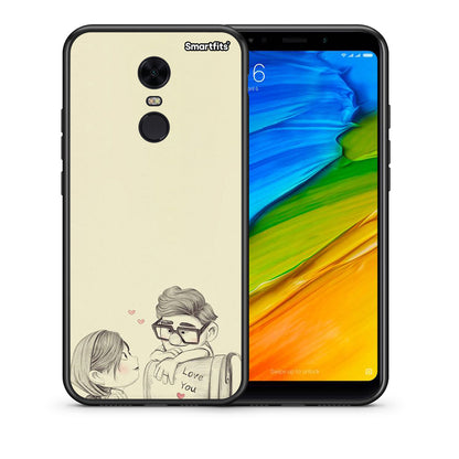 Θήκη Xiaomi Redmi 5 Plus Carl And Ellie από τη Smartfits με σχέδιο στο πίσω μέρος και μαύρο περίβλημα | Xiaomi Redmi 5 Plus Carl And Ellie case with colorful back and black bezels