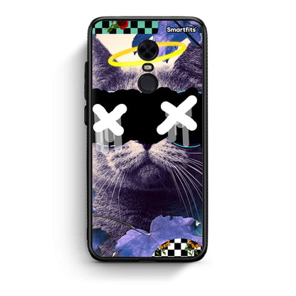 Xiaomi Redmi 5 Plus Cat Collage θήκη από τη Smartfits με σχέδιο στο πίσω μέρος και μαύρο περίβλημα | Smartphone case with colorful back and black bezels by Smartfits