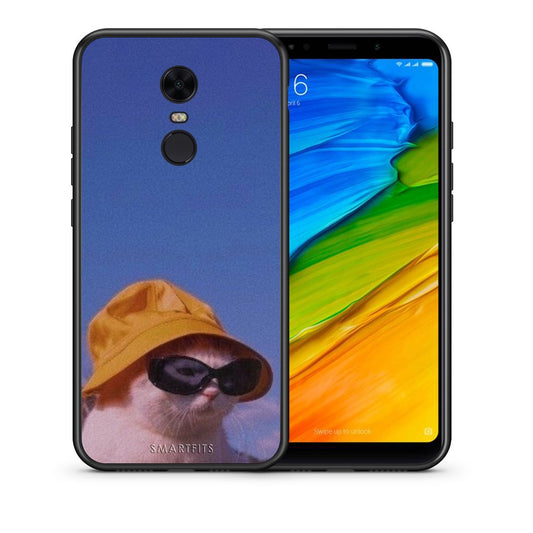 Θήκη Xiaomi Redmi 5 Plus Cat Diva από τη Smartfits με σχέδιο στο πίσω μέρος και μαύρο περίβλημα | Xiaomi Redmi 5 Plus Cat Diva case with colorful back and black bezels