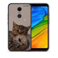 Thumbnail for Θήκη Xiaomi Redmi 5 Plus Cats In Love από τη Smartfits με σχέδιο στο πίσω μέρος και μαύρο περίβλημα | Xiaomi Redmi 5 Plus Cats In Love case with colorful back and black bezels