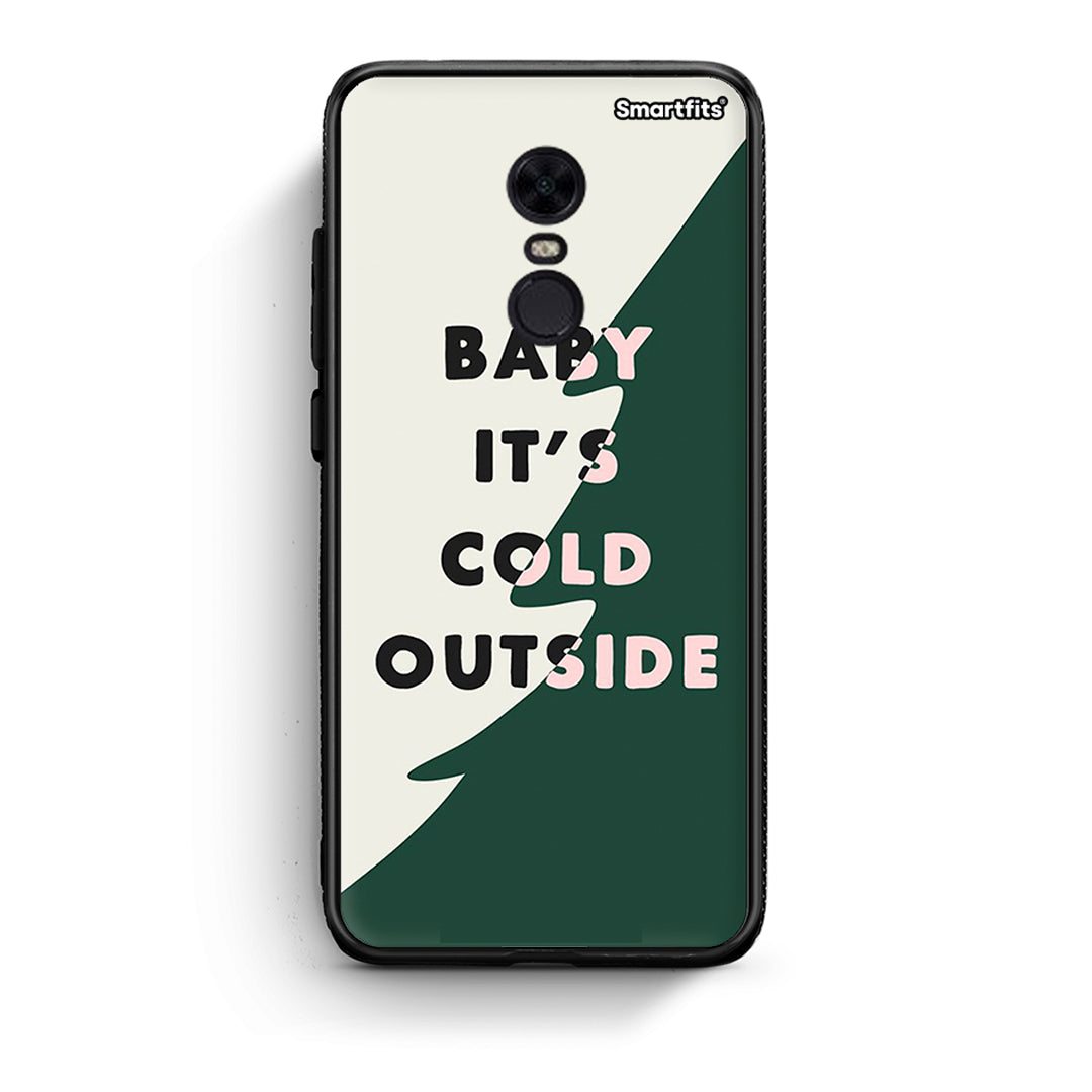 Xiaomi Redmi 5 Plus Cold Outside θήκη από τη Smartfits με σχέδιο στο πίσω μέρος και μαύρο περίβλημα | Smartphone case with colorful back and black bezels by Smartfits