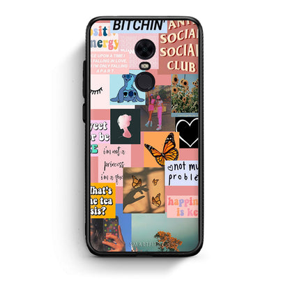 Xiaomi Redmi 5 Plus Collage Bitchin Θήκη Αγίου Βαλεντίνου από τη Smartfits με σχέδιο στο πίσω μέρος και μαύρο περίβλημα | Smartphone case with colorful back and black bezels by Smartfits