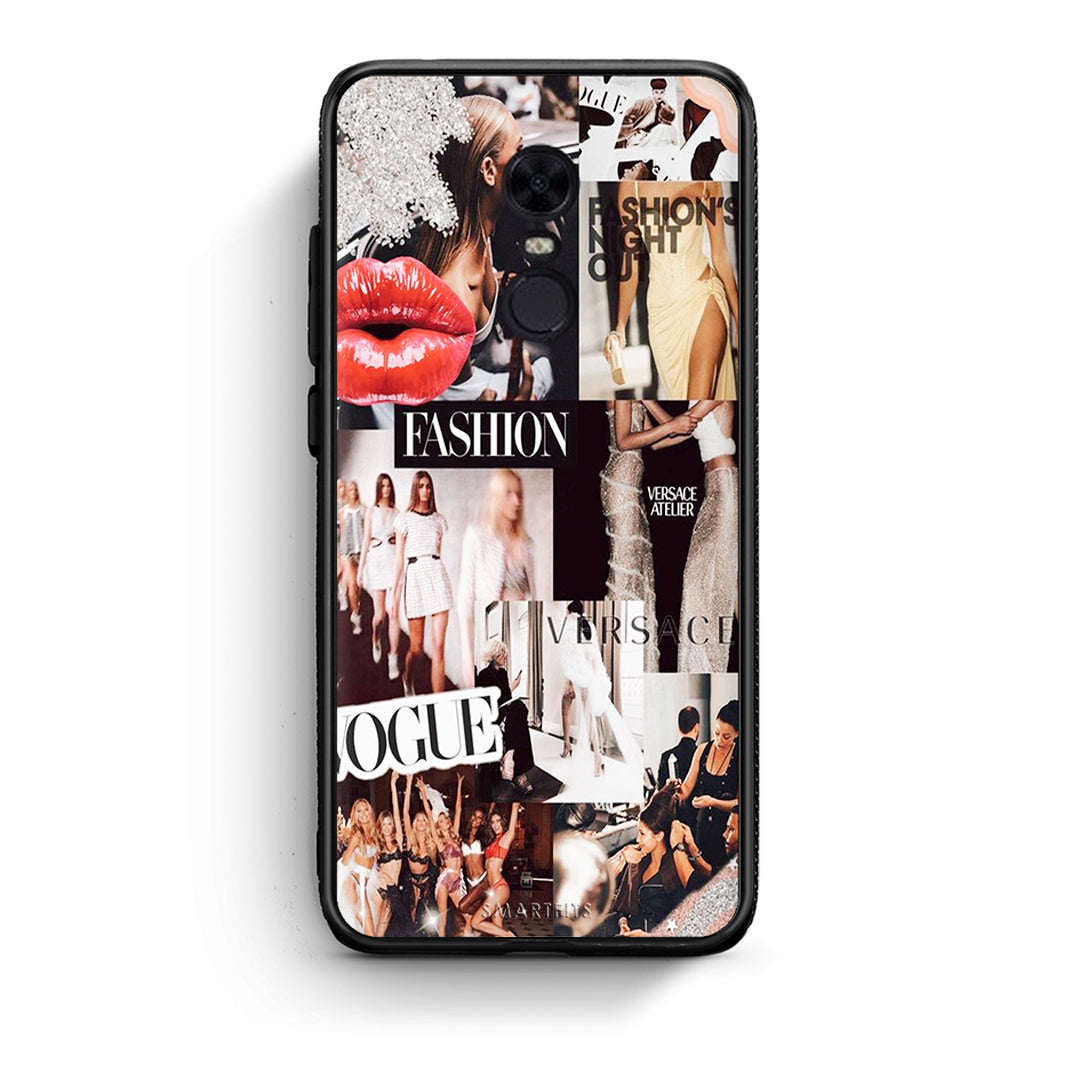 Xiaomi Redmi 5 Plus Collage Fashion Θήκη Αγίου Βαλεντίνου από τη Smartfits με σχέδιο στο πίσω μέρος και μαύρο περίβλημα | Smartphone case with colorful back and black bezels by Smartfits