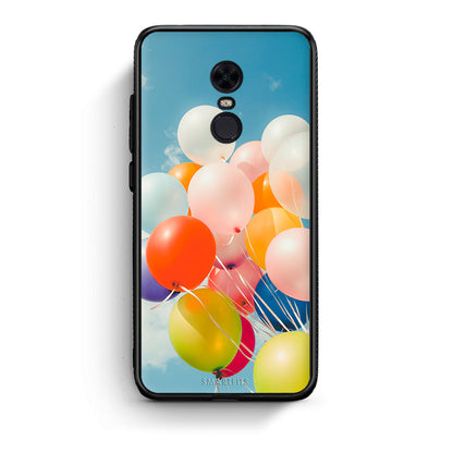 Xiaomi Redmi 5 Plus Colorful Balloons θήκη από τη Smartfits με σχέδιο στο πίσω μέρος και μαύρο περίβλημα | Smartphone case with colorful back and black bezels by Smartfits