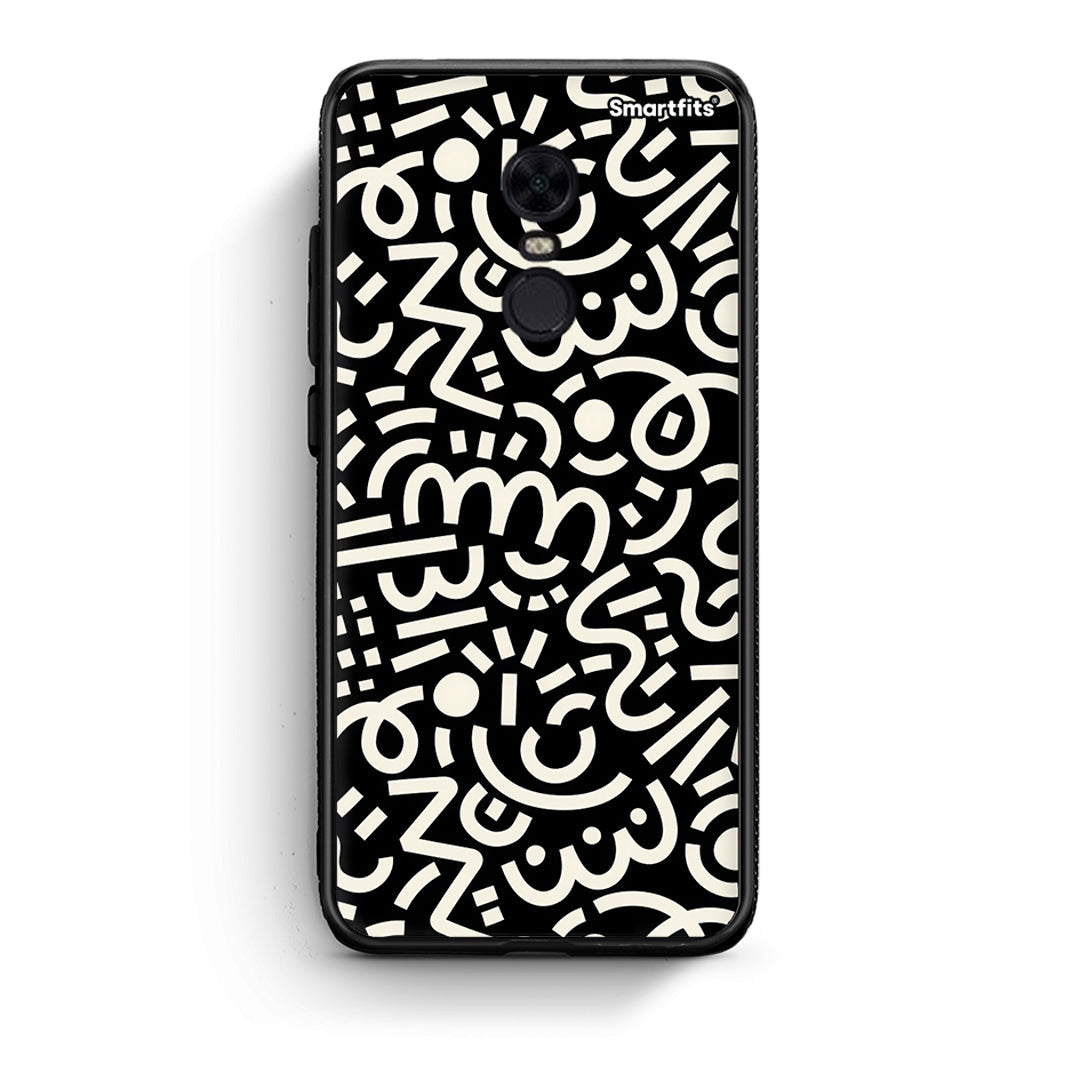 Xiaomi Redmi 5 Plus Doodle Art Θήκη από τη Smartfits με σχέδιο στο πίσω μέρος και μαύρο περίβλημα | Smartphone case with colorful back and black bezels by Smartfits