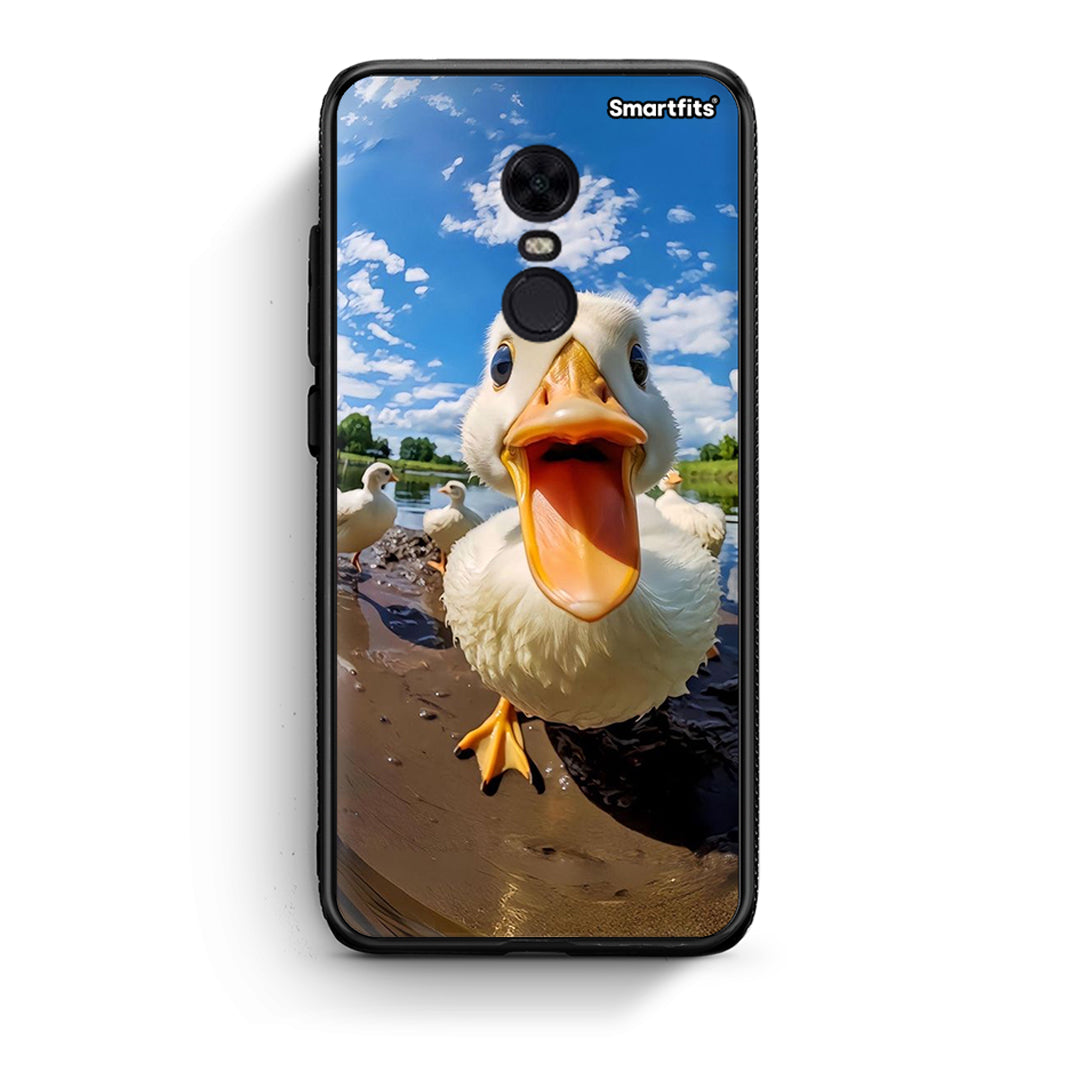 Xiaomi Redmi 5 Plus Duck Face θήκη από τη Smartfits με σχέδιο στο πίσω μέρος και μαύρο περίβλημα | Smartphone case with colorful back and black bezels by Smartfits