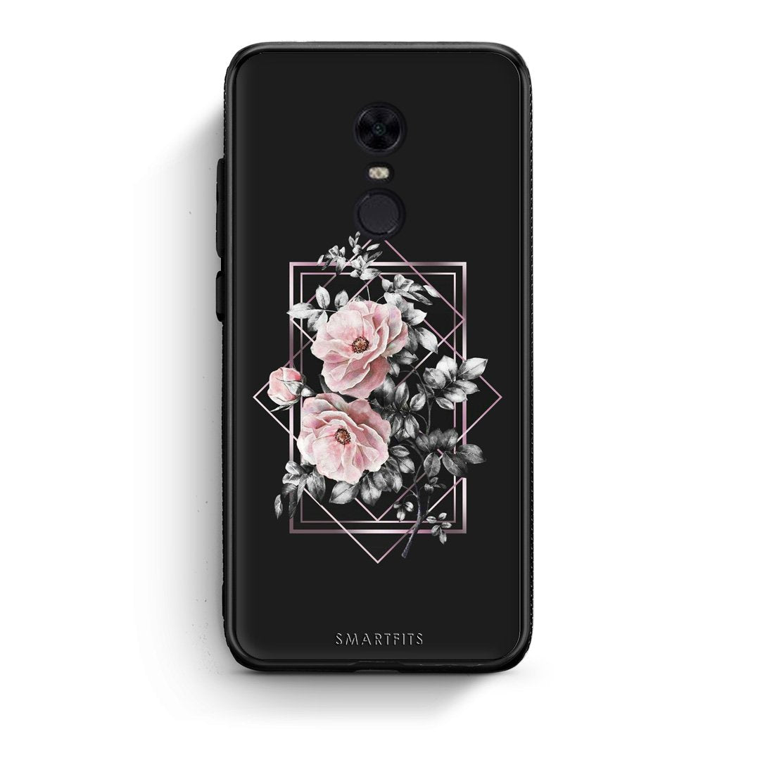 4 - Xiaomi Redmi 5 Plus Frame Flower case, cover, bumper