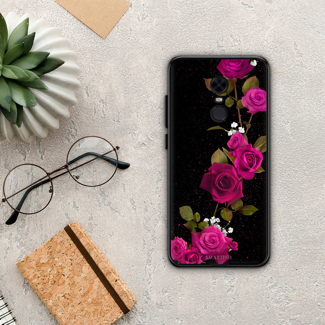 Flower Red Roses - Xiaomi Redmi 5 Plus θήκη