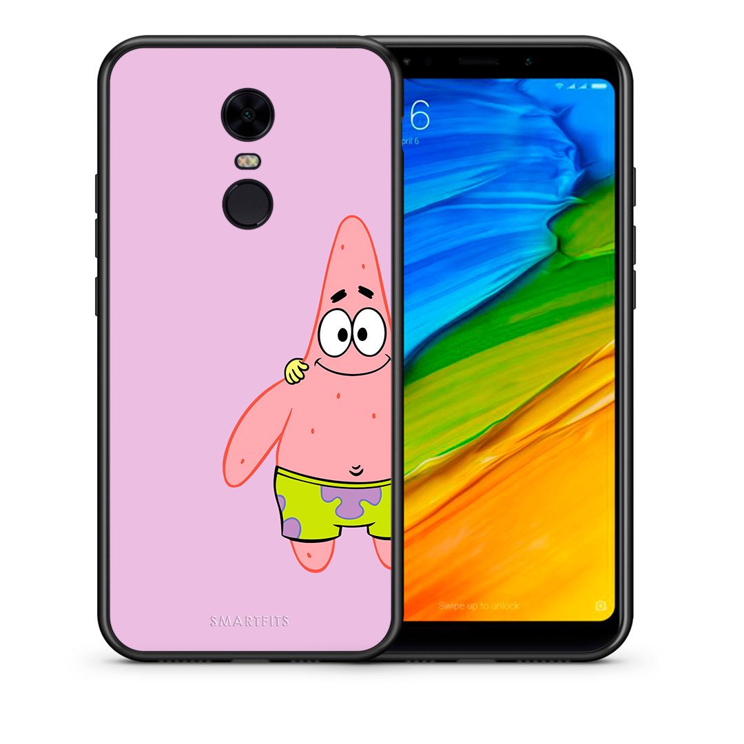 Θήκη Xiaomi Redmi 5 Plus  Friends Patrick από τη Smartfits με σχέδιο στο πίσω μέρος και μαύρο περίβλημα | Xiaomi Redmi 5 Plus  Friends Patrick case with colorful back and black bezels
