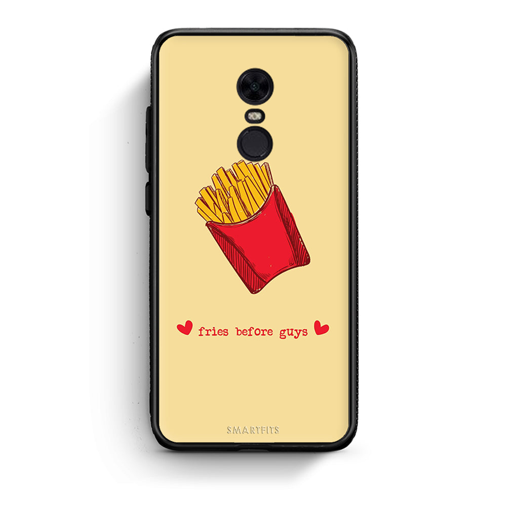 Xiaomi Redmi 5 Plus Fries Before Guys Θήκη Αγίου Βαλεντίνου από τη Smartfits με σχέδιο στο πίσω μέρος και μαύρο περίβλημα | Smartphone case with colorful back and black bezels by Smartfits
