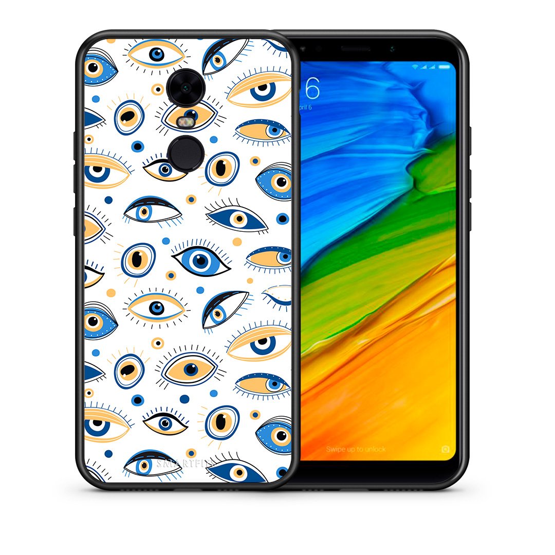 Θήκη Xiaomi Redmi 5 Plus Ftou Ftou από τη Smartfits με σχέδιο στο πίσω μέρος και μαύρο περίβλημα | Xiaomi Redmi 5 Plus Ftou Ftou case with colorful back and black bezels